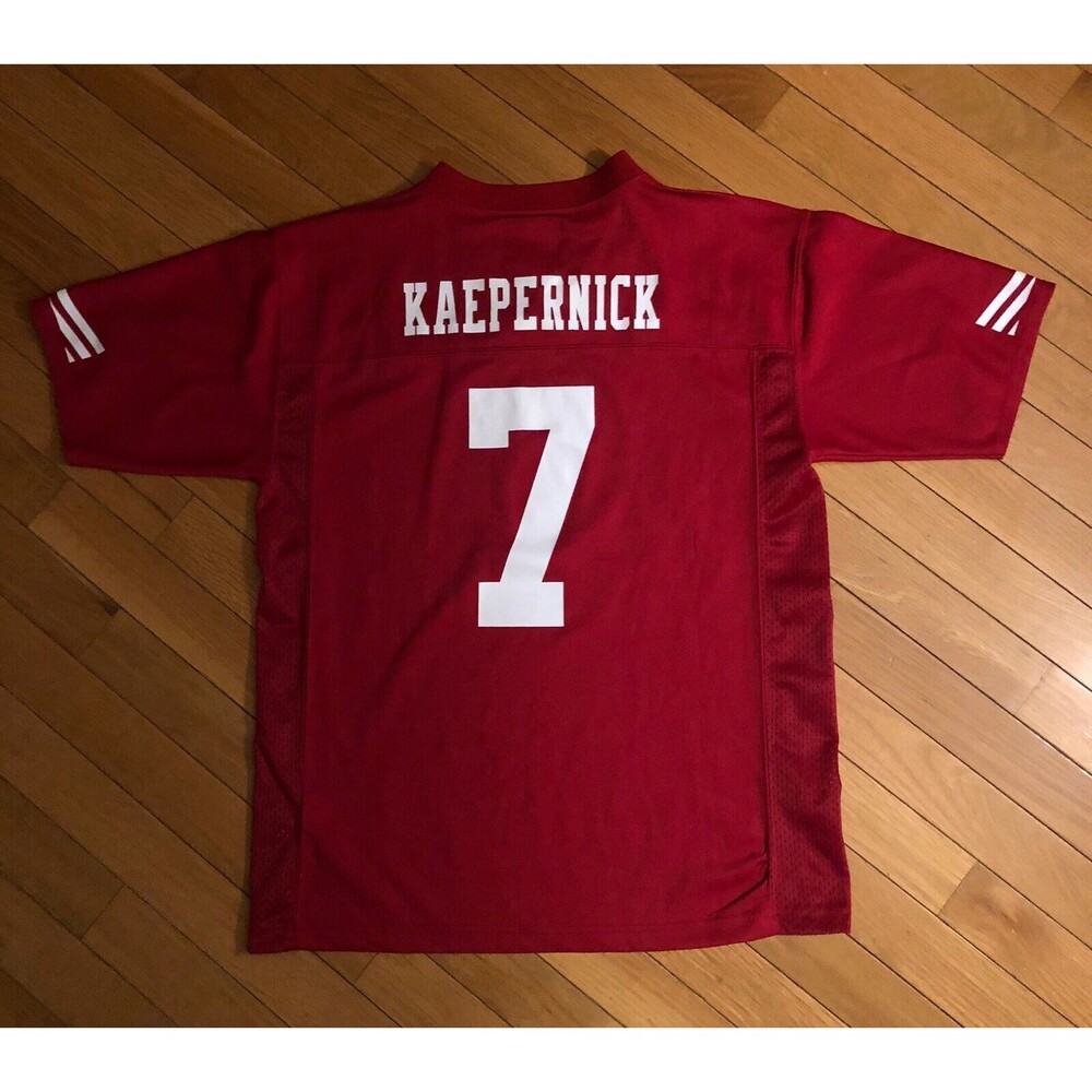 NFL San Francisco 49ers Colin Kaepernick #7 Team Apparel Red YOUTH Jersey Size L